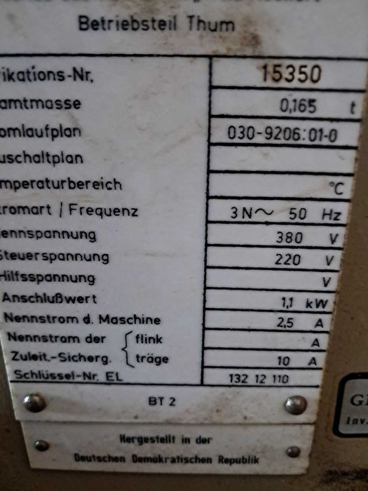 Wiertarka stołowa WMW BT2