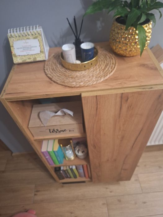 Witryna Szafka Komoda Dąb Craft Metalowe Nogi Loft