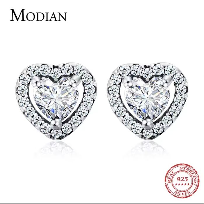 Серьги гвоздики серебро