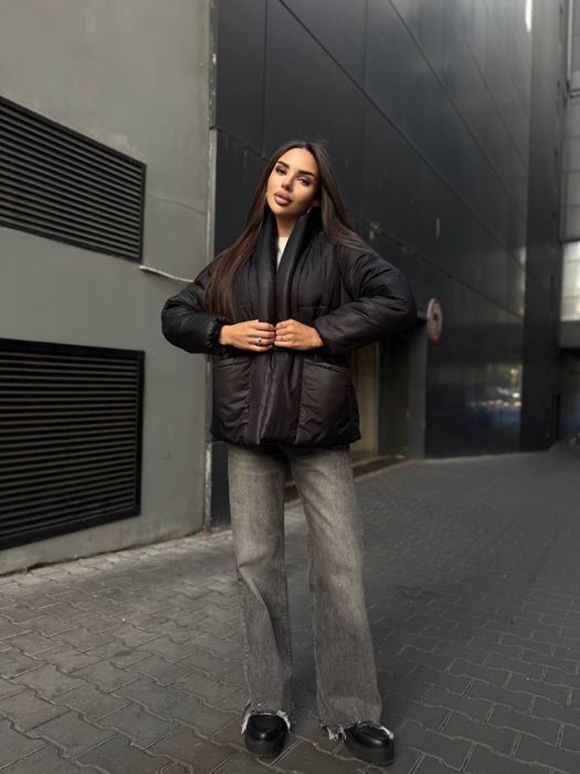 Куртка жіноча екопух без капюшона