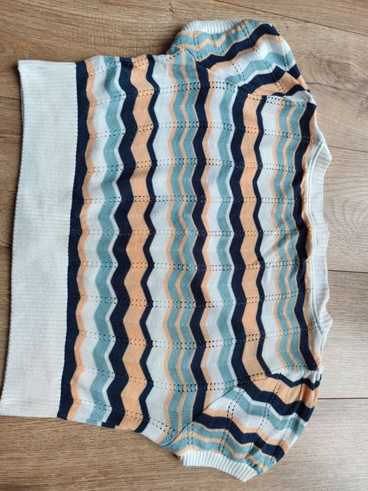 Krótki rozpinany sweter vintage S/M Dolce Vita bolerko, narzutka 36/38
