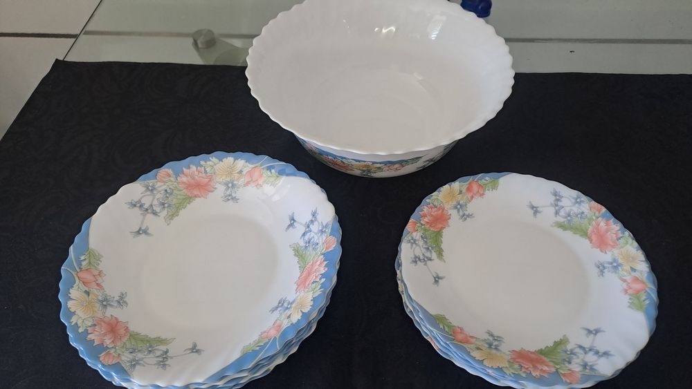 Conjunto 12 Peças Arcopal France - Vintage Floral (Vidro Opalino)