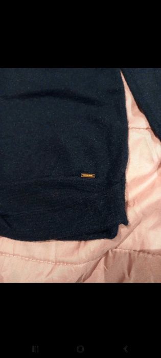 Camisola de malha quente e macia, azul marinho - S - Milano