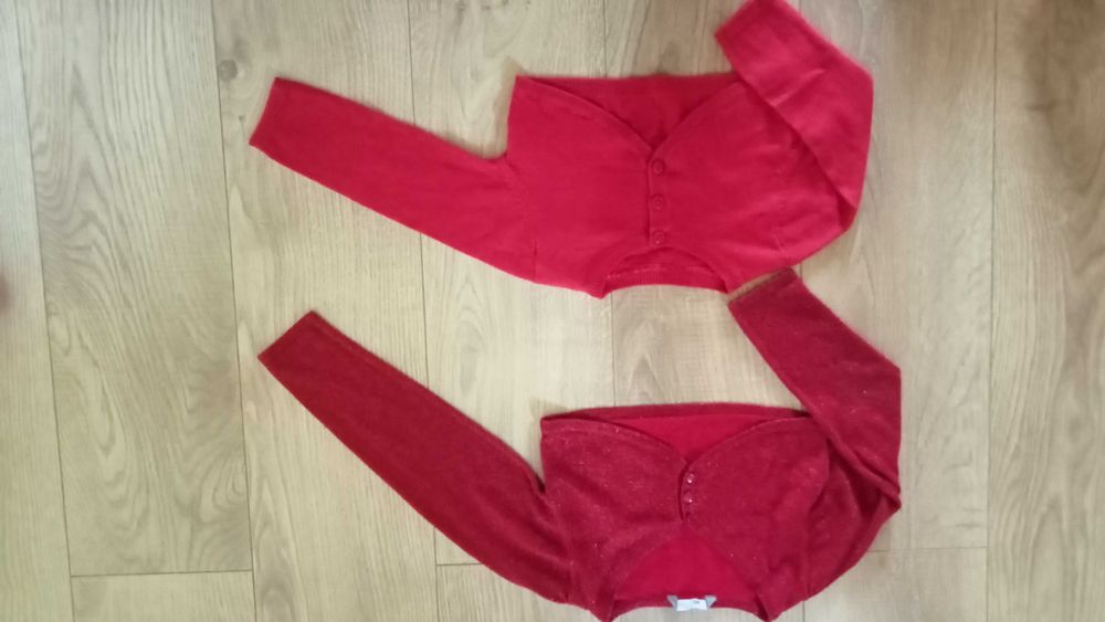 92 98 bolerko czerwone sweter sweterek dla dziewczynki święta