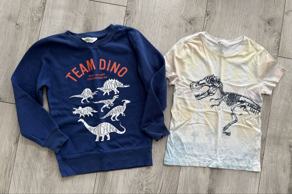 H&M bluza+koszulka 128