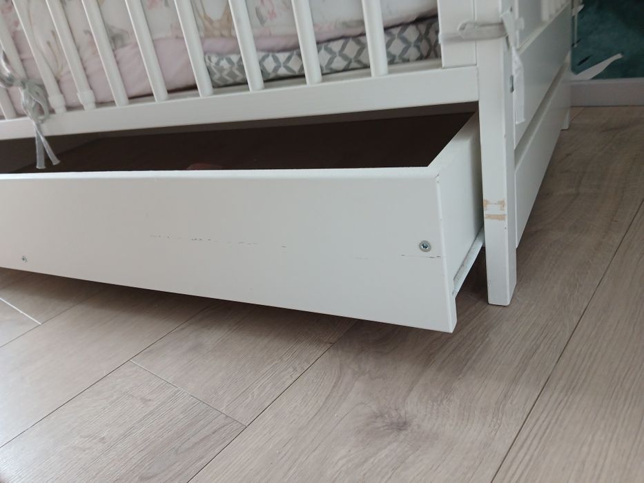 Łóżeczko dziecięce Klupś 120×60 , materac Hilding