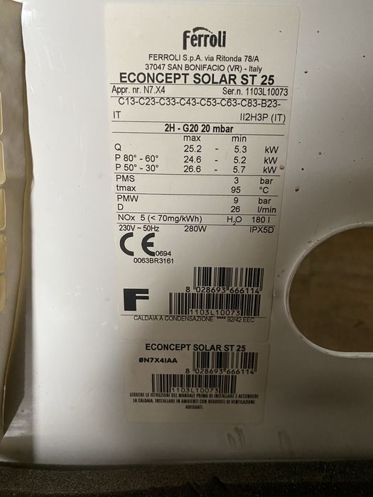 Ferroli Econcept solar ST 25