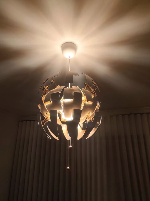 Candeeiro Suspenso IKEA PS 2014 — Branco / Cobre — 35 cm