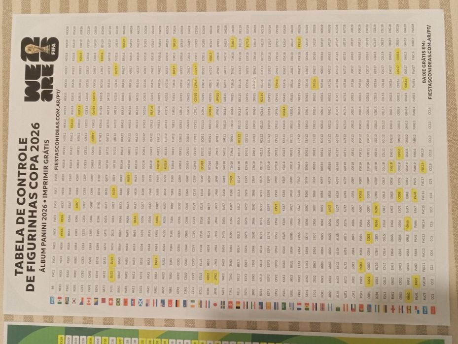 Cromos copa do mundo FIFA 2026