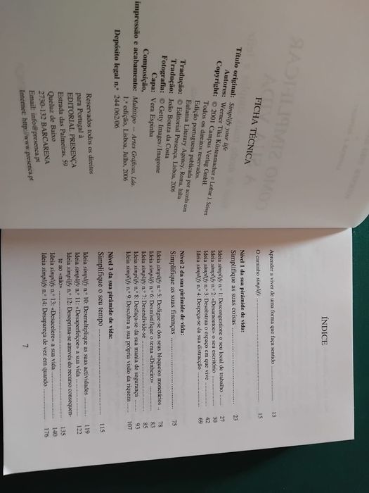 Livro “Como Simplificar a Sua Vida”