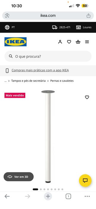Pernas para secretária