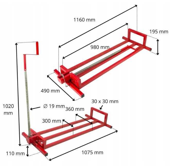 PODNOŚNIK do kosiarki, quada, traktorka, atv 400 kg Lewarek NOWY