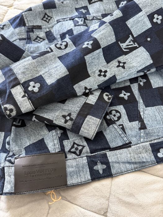 Джинсовий костюм юбка піджак Louis Vuitton