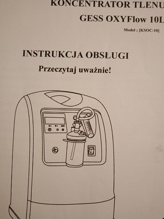 Sprzedam koncentrator tlenu GESS OXY Flow 10l model KSOC-10 zakupiony