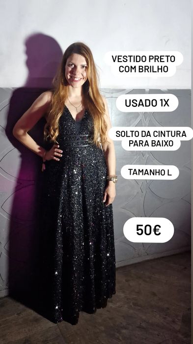 Vestido gala preto