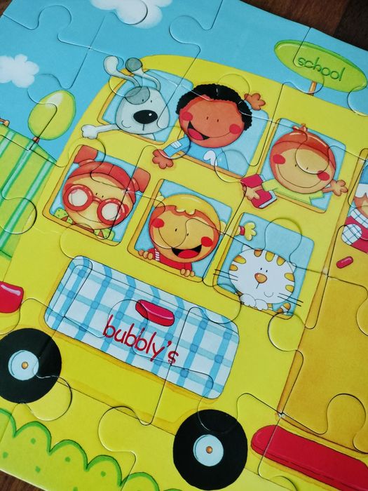 Puzzle autocarro escolar +2/3 anos Majora