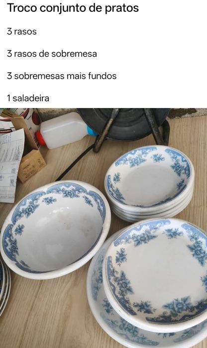 Louça variada usada