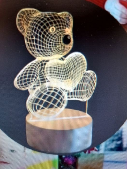 Nowa lampka nocna LED Miś 3D zmienia kolory