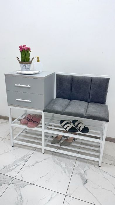 Безкоштовна доставка Банкетка консоль пуф 5в1 вішак передпокій