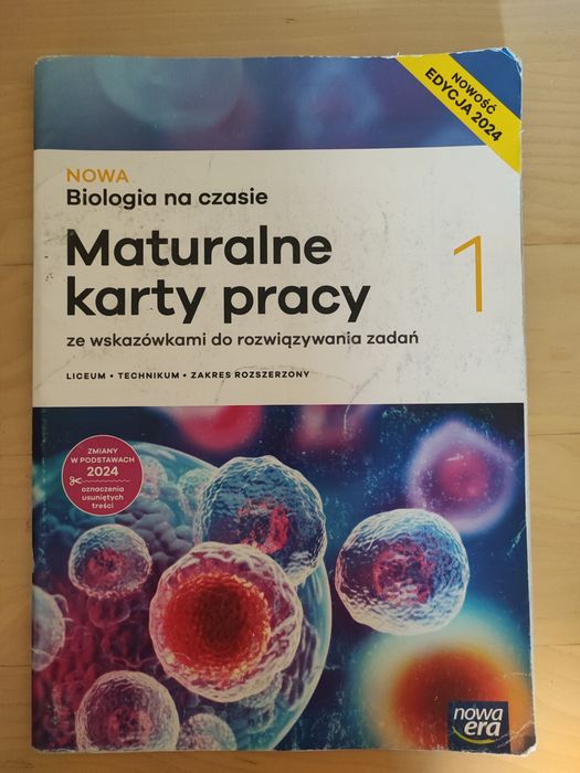 Maturalne karty pracy, Nowa biologia na czasie 1 zakres rozszerzony