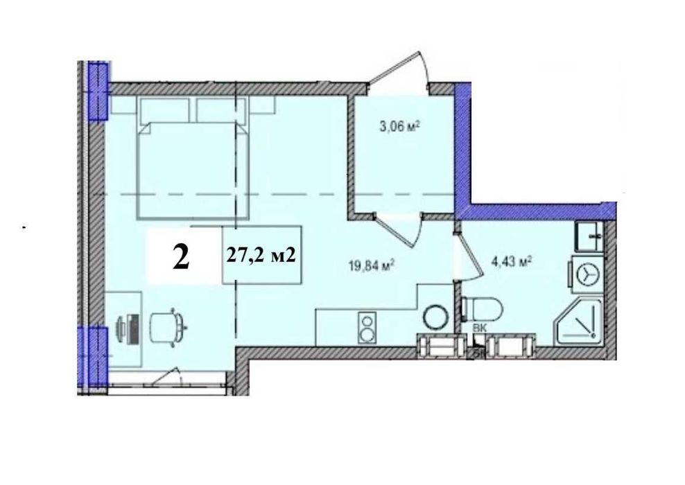 НОВОРІЧНА АКЦІЯ! Продажа Смарт 27,2 м² Теремки2 Солом’янський р-н.
