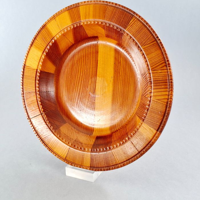 vintage drewniana patera misa 1992r