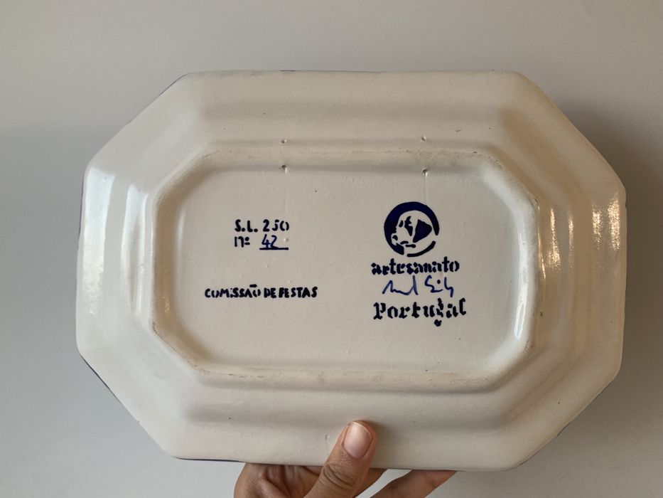 Travessa pintada à mão