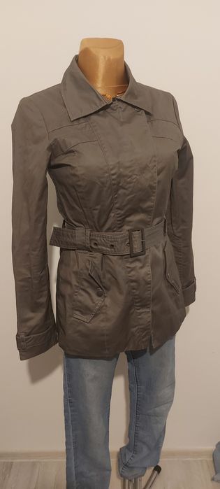Kurtka krótki trencz płaszczyk z paskiem 100% Bawełna Vero Moda jeans