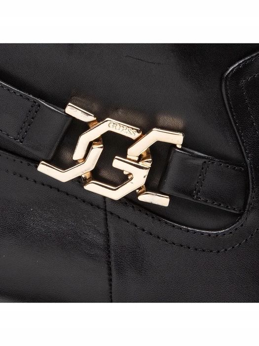 Guess 39 Buty Damskie Czarne Botki Skórzane Sabean Fl8Sbn Lea10 T1137