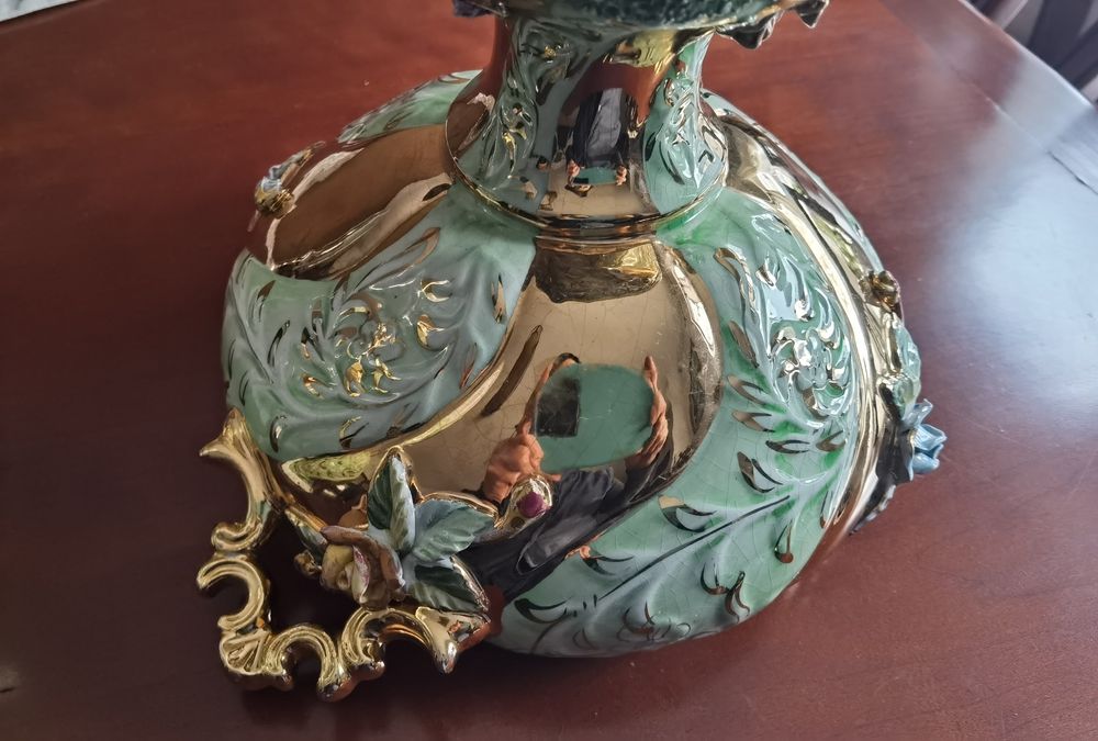 Conjunto de alta porcelana Jarra e taça Pereira Valado