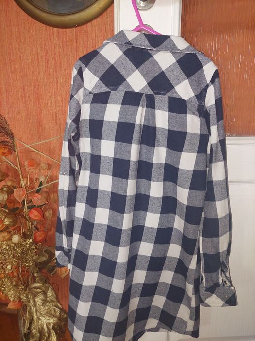 Koszula w kratę dla dziewczynki 10 11 lat 146 cm