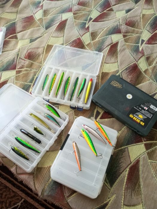 Воблери та коробки від відомих фірм