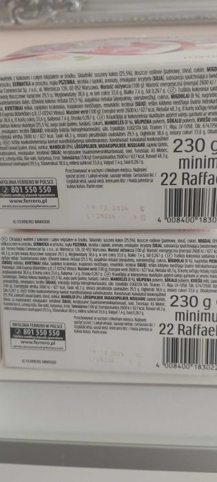 Słodycze komplet Merci Raffaello