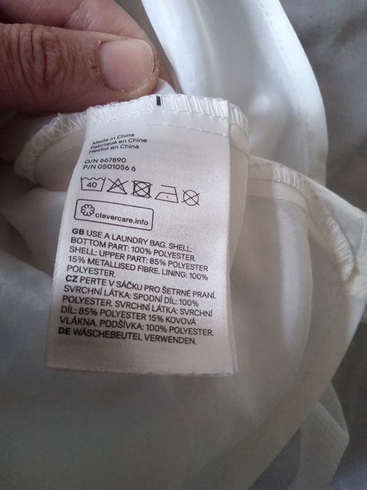 Elegancka sukienka kremowo- złota 80 H&M