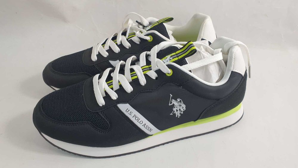 Buty Męskie U.S. Polo Assn. Sneakersy Lekkie NOBIL009-BLK 43