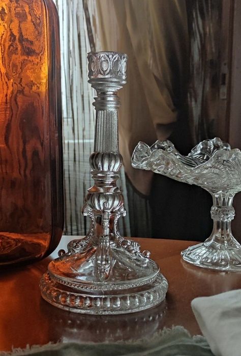 Подсвечник підсвічник хрусталь кришталь старинное стекло подарок декор