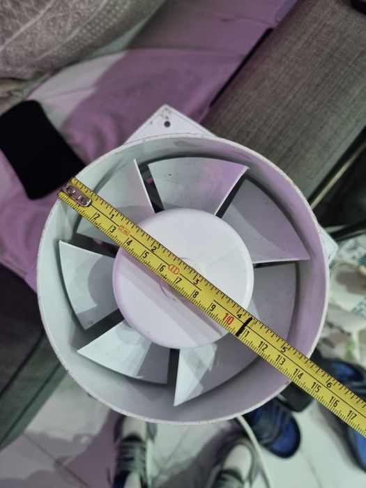 Extrator Ventilador medidas nas fotos