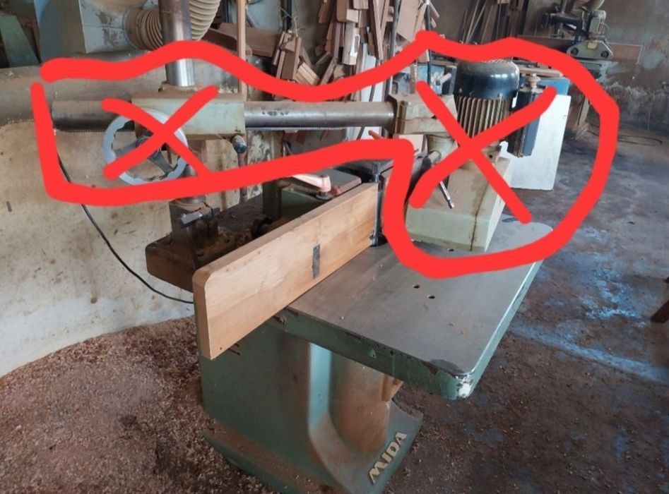 Tupia Vertical TV3. Sem alimentador  de braço. Marca Mida