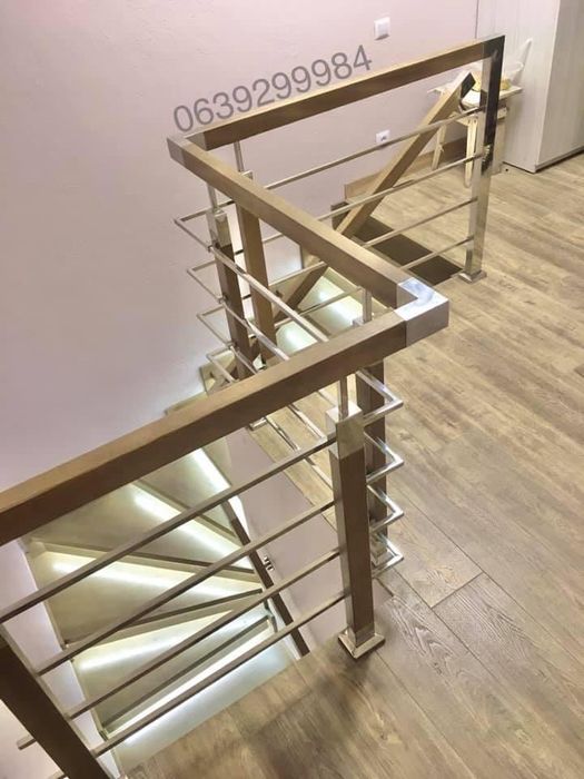 Скляні перила,перила з нержавійки,перила на балкон