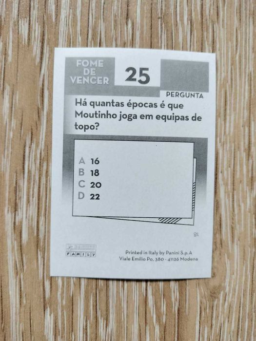 Cromo João Moutinho FPF Portugal