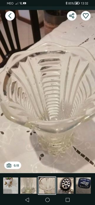 Taça estanho do mexico + Ovo de porcelana pintado mão + jarra vidro antiga
