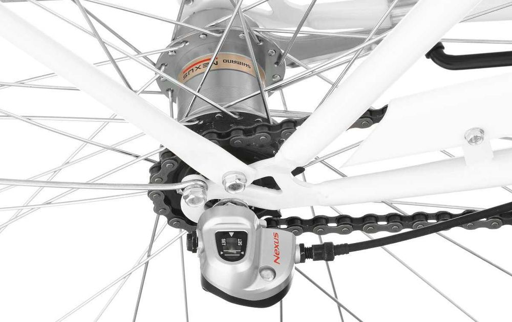 Damski Stylowy Rower miejski Moena 28 cali Biały Koszyk+lampki NOWY!