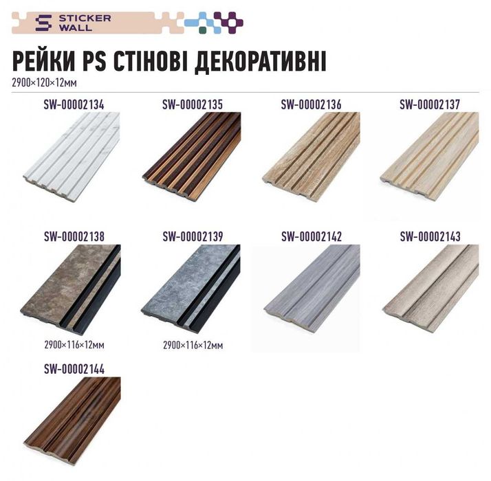 Декоративна стінова рейка