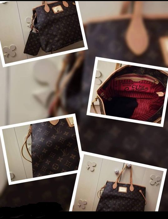 Saco castanho com alças