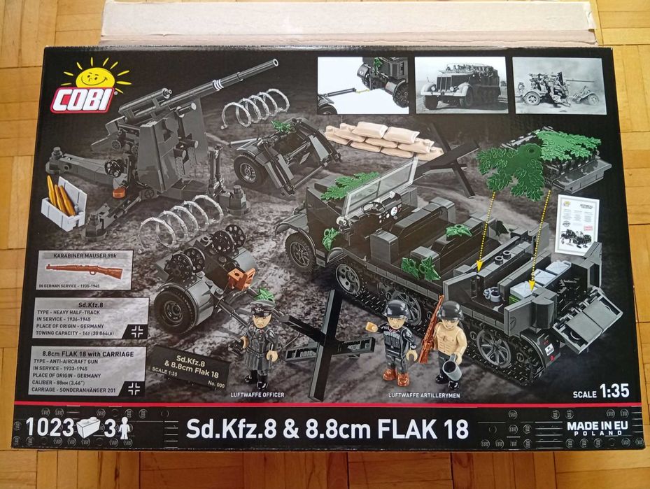 COBI 3139 - Sd.Kfz.8 & 8.8 cm Flak18 - Edycja Limitowana