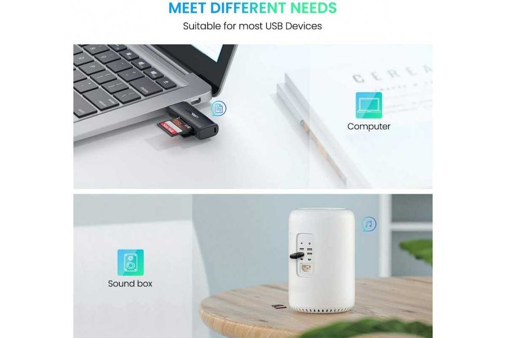 Картрідер UGREEN CM264 USB 3.0 to SD/microSD 5 Гбіт Black (60722)