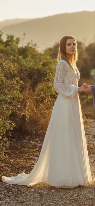 Suknia Ślubna Boho Rustykalna Z SALONU