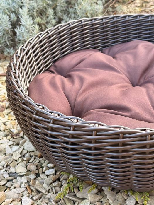 Коричнева ліжанка, лежанка для кота собаки, ліжко для кота собаки з по