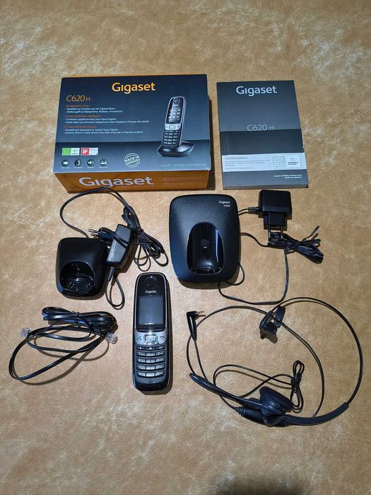 Telefone sem fios Gigaset C620 DECT c/ 2 bases, 2 carregadores e auricular