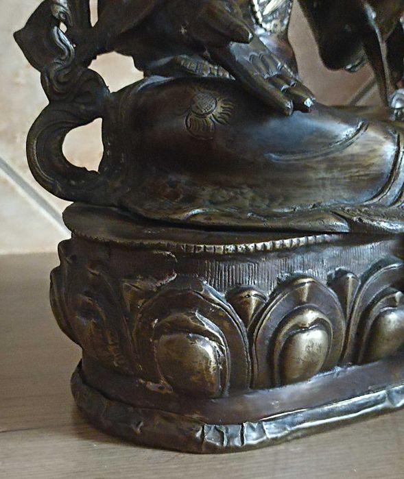 Figura Bogini BIAŁA TARA stara zabytkowa ręcznie robiona